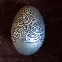 Birds Of Rhiannon, Acid Etched Goose Eggshell With Aged Metal Patina - thumbnail 4