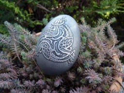 Birds Of Rhiannon, Acid Etched Goose Eggshell With Aged Metal Patina - thumbnail 1