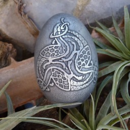Birds Of Rhiannon, Acid Etched Goose Eggshell With Aged Metal Patina - thumbnail 2