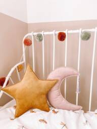 Velvet Star Cushion Pillow Assorted Colours - Small - thumbnail 1