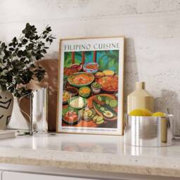 Food Print, Filipino Poster, Art, Kitchen Decor, Retro Wall Vintage Large Print - thumbnail 2