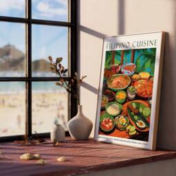 Food Print, Filipino Poster, Art, Kitchen Decor, Retro Wall Vintage Large Print - thumbnail 3