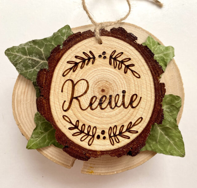 Personalised Name Ornament, Custom Engraved Wood Slice, Christmas Decoration, Personalised Gift, Bauble - image 1