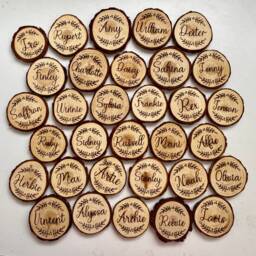 Personalised Name Ornament, Custom Engraved Wood Slice, Christmas Decoration, Personalised Gift, Bauble - thumbnail 3