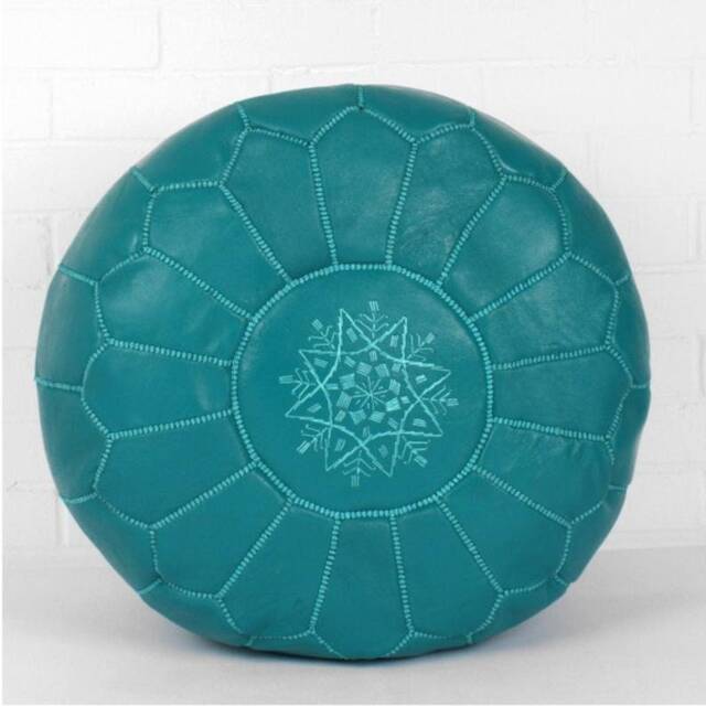 Premium Handmade Moroccan Leather Pouf Ottoman - image 1