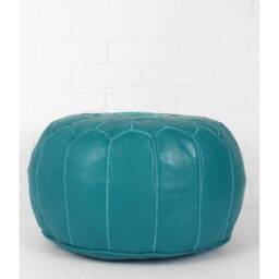 Premium Handmade Moroccan Leather Pouf Ottoman - thumbnail 2