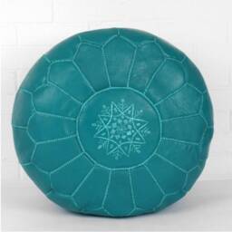 Premium Handmade Moroccan Leather Pouf Ottoman