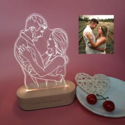 Custom 3D Photo Lamp Personalized Engraving Night Light Gift For Her Mothers Day Christmas Gifts
