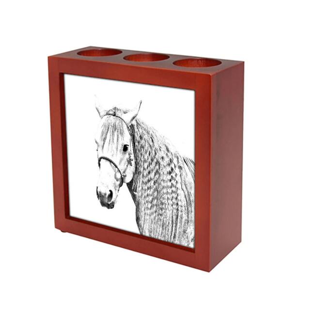 Azteca Horse - Wooden Stand For Candles/Pens With The Image Of A Horse New Collection - image 1