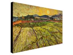 Van Gogh Wheat Field Art Print - Enclosed Field, Rising Sun - thumbnail 1