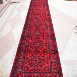Handmade Wool Turkmen Runner Rug Afghan Bokhara Hallway Carpet - 31.6 X 2.9 Ft - thumbnail 2