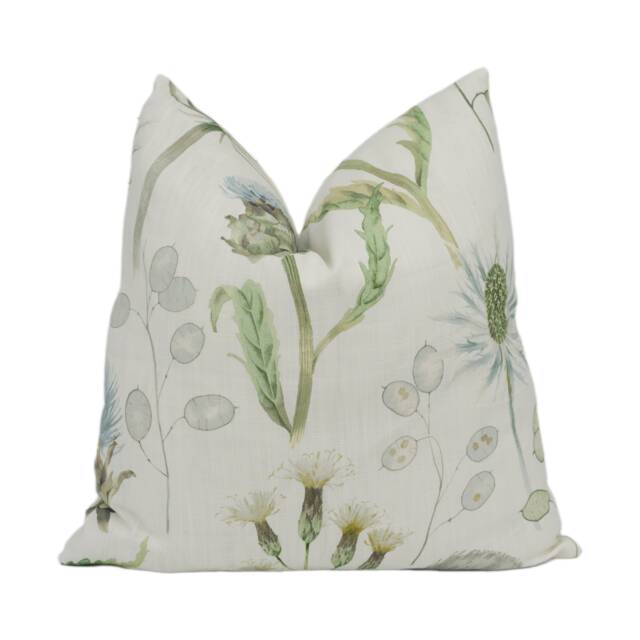 Sanderson - Thistle Garden Mist/Pebble Enchanting Countryside Floral Cushion Cover Handmade Throw Pillow Designer Home D??cor - image 1