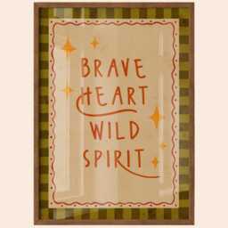 Brave Heart Wild Spirit Poster Watercolor Nursery Wall Art - thumbnail 2