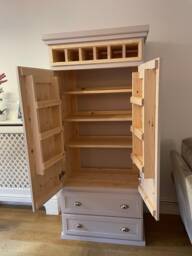 The Wales Handcrafted Pantry Larder, Custom Farrow & Ball Finish