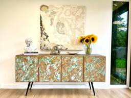 Midcentury Style Sideboard Copper Patina