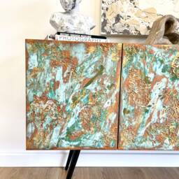 Midcentury Style Sideboard Copper Patina - thumbnail 3