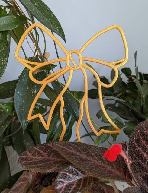 Bow Trellis - Houseplant Christmas Deco Plant Decoration Stake - image 1