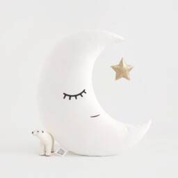 White With Gold Nursery Decor Cushion Set Cloud Moon Star Pillow Baby Girl New Mom Gift Boy Play Room Kid Space Bed Crib Cot Sleep Companion - thumbnail 4