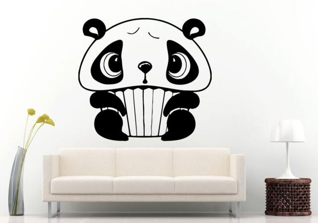 Baby Cake Cute Panda Bear Animal Children's Room Wall Decal Vinyl Sticker Mural Decor L1003 - image 1