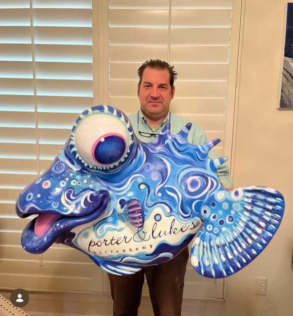 Hand Made Fiberglass Fish Sculpture Custom Wall Art For Indoor/Outdoor Display - image 1