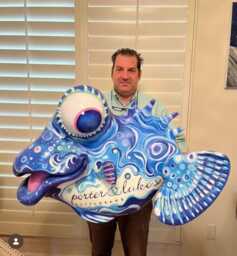 Hand Made Fiberglass Fish Sculpture Custom Wall Art For Indoor/Outdoor Display