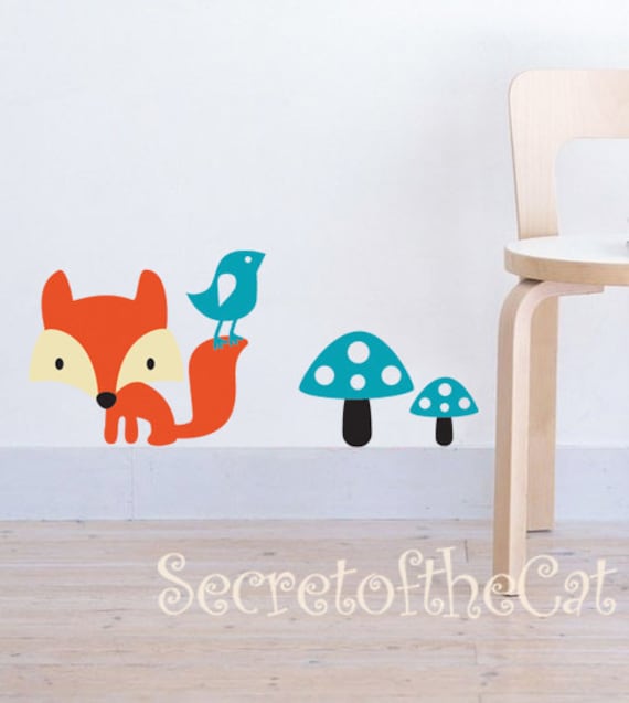 Fox & Friends Nursery Wall Decal, Vinyl Art - image 1