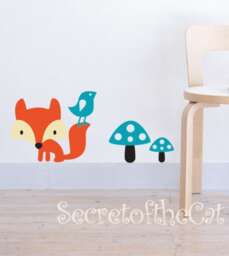 Fox & Friends Nursery Wall Decal, Vinyl Art - thumbnail 1