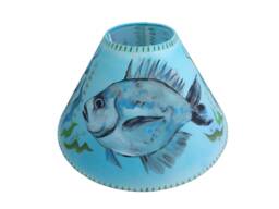 Bloomsbury Lampshade, Bohemian Interiors, Duncan Grant, Hand Painted Fish Sea Lampshade, Vanessa Bell Lampshade - thumbnail 1