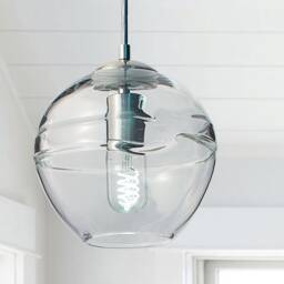 Clear Fiona Pendant Light Hand Blown Glass Made To Order - thumbnail 2