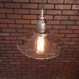 "Industrial Pendant Light -Raw Steel 8"" Flat Clear Glass Shade With Patented ""Huila Connector" - thumbnail 3