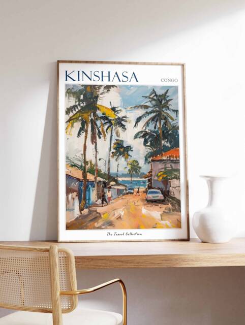 Kinshasa Congo Travel Poster African Wall Art - image 1