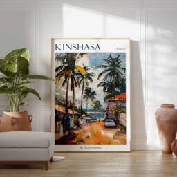 Kinshasa Congo Travel Poster African Wall Art - thumbnail 2