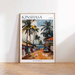 Kinshasa Congo Travel Poster African Wall Art - thumbnail 3