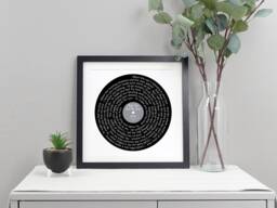 Make You Feel My Love Song Lyrics Vinyl Record Print - Wedding, Anniversary, Or Birthday Gift Adele Lyric Art Va009 - thumbnail 1
