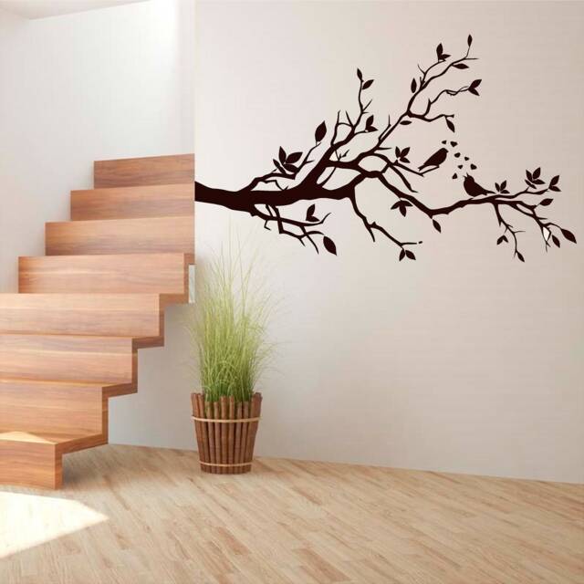 Birds On A Branch Vinyl Wall Art, Decal, Sticker, Transfer, Mural, Decor, Rent Friendly, Interior, Exterior, Full Removable, - 0276 - image 1