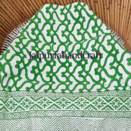 Hand Block Printed Cotton Bedsheet Indian Vegetable Dye Bedding - 90x108 - thumbnail 4