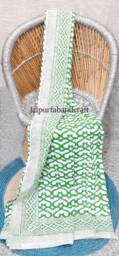 Hand Block Printed Cotton Bedsheet Indian Vegetable Dye Bedding - 90x108 - thumbnail 1