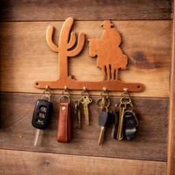 Cowboy By A Saguaro Cactus Key Holder - [4500006] - thumbnail 3