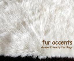 Faux Fur Sheepskin Rug, Warm Off White Shaggy Accent Rug - 5x10' - thumbnail 2