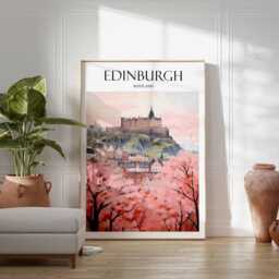 Edinburgh Travel Poster Botanical Scotland Art Print - thumbnail 2