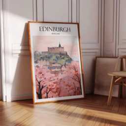 Edinburgh Travel Poster Botanical Scotland Art Print - thumbnail 3