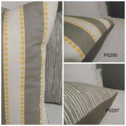 Storm Grey. 18 X Yellow.white.grey. Lulu Stripe.scribble.grey.white. Cotton. Throw Pillow.toss Pillow.slipcovers.pillows - thumbnail 3