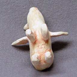 Handmade Ceramic Flying Pig Sculpture, Pink Pig, Figurine, Animal, Art - thumbnail 4