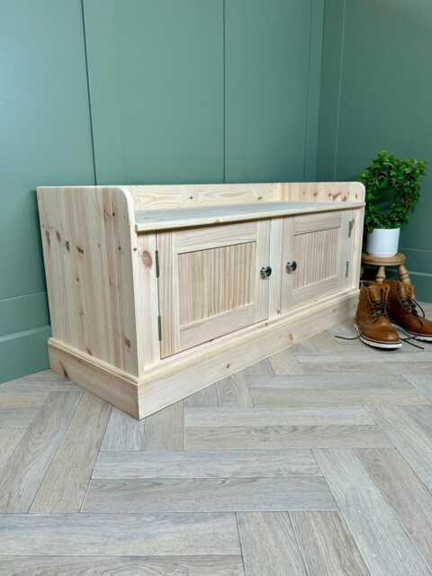 Hall Backless Bench, 4Ft Entry Hallway Shoe Cupboard Or Window Seat - image 1