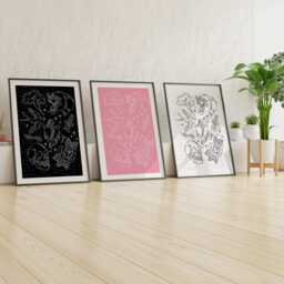 Traditional Tattoo - Line Flash Poster Sheet Art Poster, Classic Designs, Ink-Inspired Wall Decor, Alternative Home Decor - thumbnail 2
