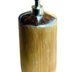 Tall Bamboo Lotion & Soap Dispenser With Metal Pump - thumbnail 4