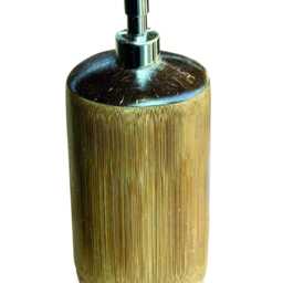Tall Bamboo Lotion & Soap Dispenser With Metal Pump - thumbnail 2