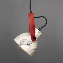 Pera Marbled Ceramic Pendant With Rescued Fire-Hose Strap 6 - thumbnail 2