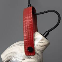 Pera Marbled Ceramic Pendant With Rescued Fire-Hose Strap 6 - thumbnail 3