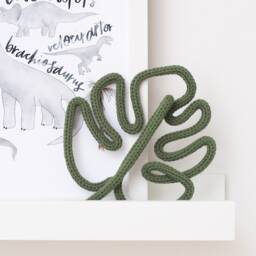 Knitted Wire Jungle Leaf, Safari Nursery Decor, Nursery Wall Monstera Leaf - thumbnail 2